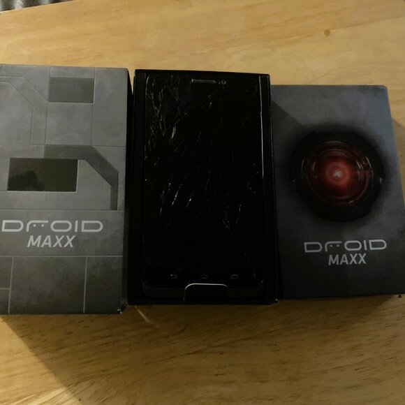 CELL PHONE - boxed Motorola Droid Maxx TX1080M & ACC 16GB Unlocked Black Android - Picture 2 of 16